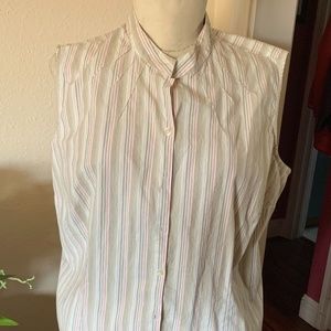 sleeveless pinstripe shirt made by Dockers
